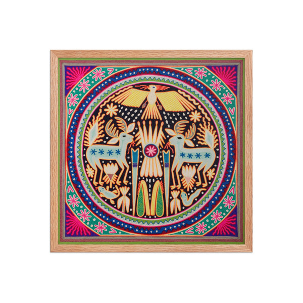 Huichol Yarn Painting Print • L - 081 - Huichol Arts