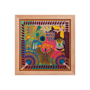 Huichol Yarn Painting Print • L - 082 - Huichol Arts