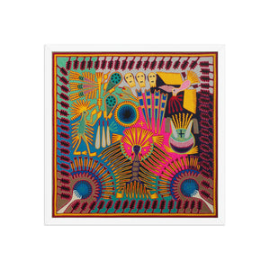 Huichol Yarn Painting Print • L - 082 - Huichol Arts