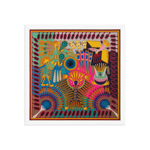 Huichol Yarn Painting Print • L - 082 - Huichol Arts