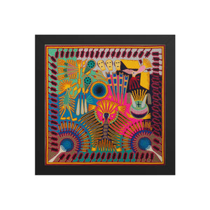 Huichol Yarn Painting Print • L - 082 - Huichol Arts