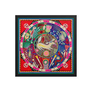 Huichol Yarn Painting Print • L - 083 - Huichol Arts