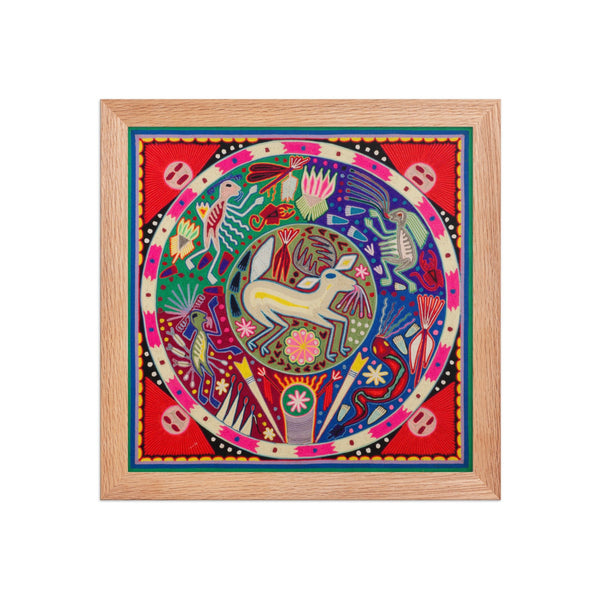Huichol Yarn Painting Print • L - 083 - Huichol Arts
