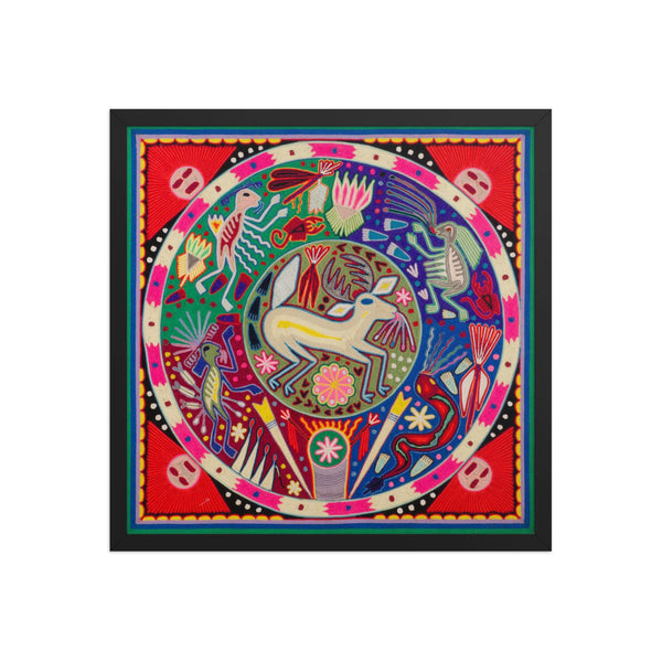Huichol Yarn Painting Print • L - 083 - Huichol Arts