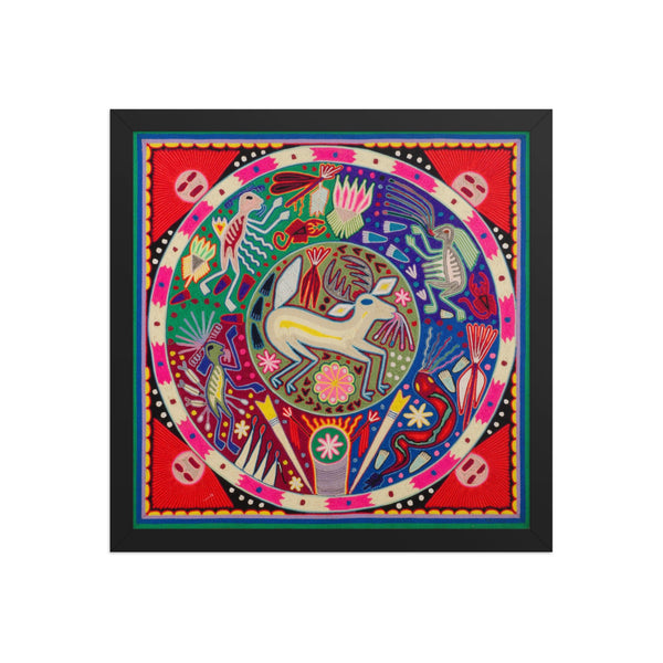 Huichol Yarn Painting Print • L - 083 - Huichol Arts