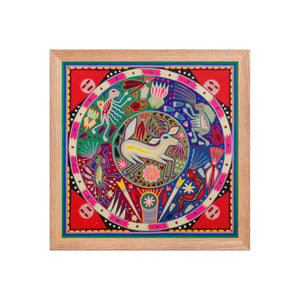 Huichol Yarn Painting Print • L - 083 - Huichol Arts