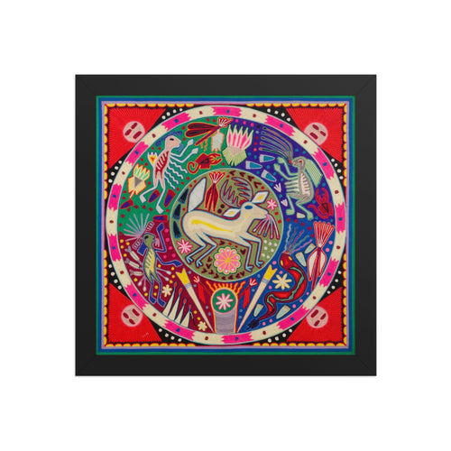 Huichol Yarn Painting Print • L - 083 - Huichol Arts