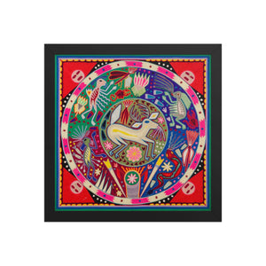 Huichol Yarn Painting Print • L - 083 - Huichol Arts