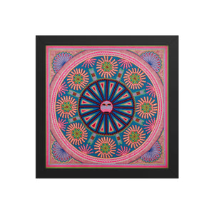 Huichol Yarn Painting Print • L - 084 - Huichol Arts