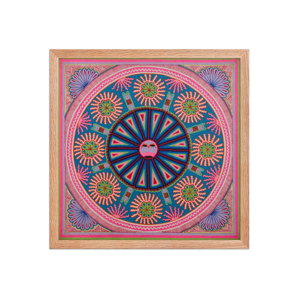 Huichol Yarn Painting Print • L - 084 - Huichol Arts