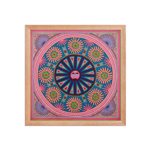 Huichol Yarn Painting Print • L - 084 - Huichol Arts