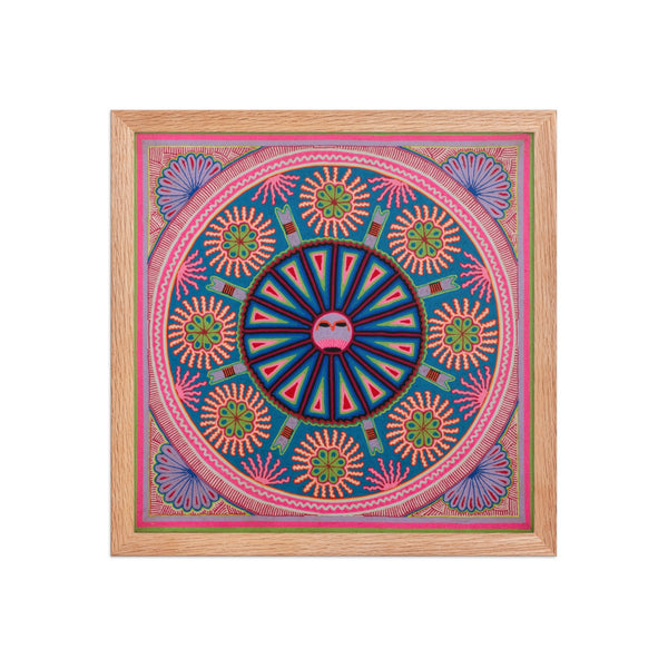 Huichol Yarn Painting Print • L - 084 - Huichol Arts