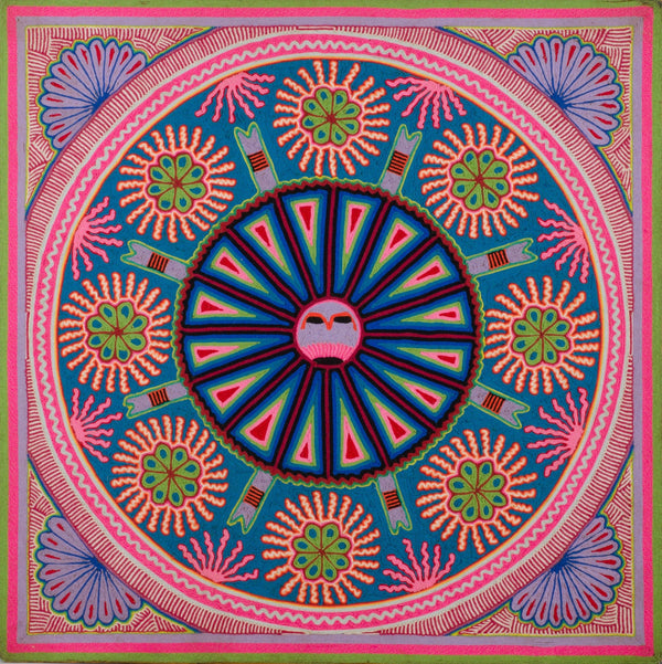 Huichol Yarn Painting Print • L - 084 - Huichol Arts