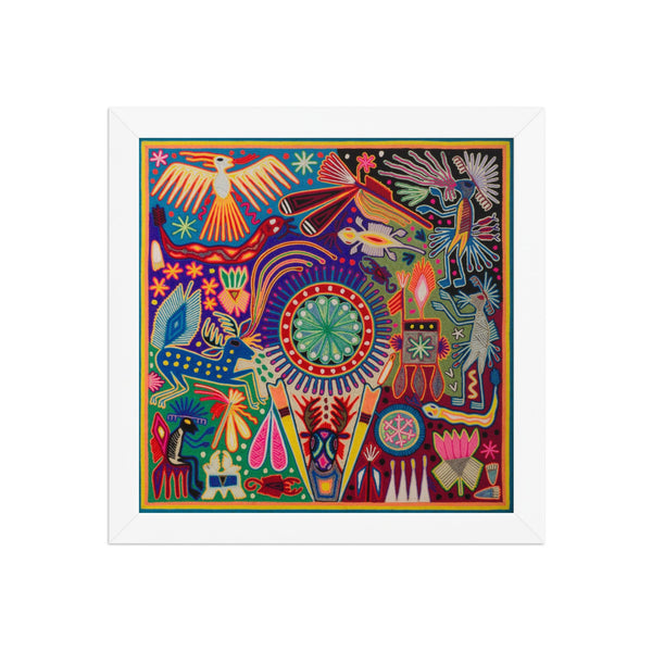 Huichol Yarn Painting Print • L - 085 - Huichol Arts