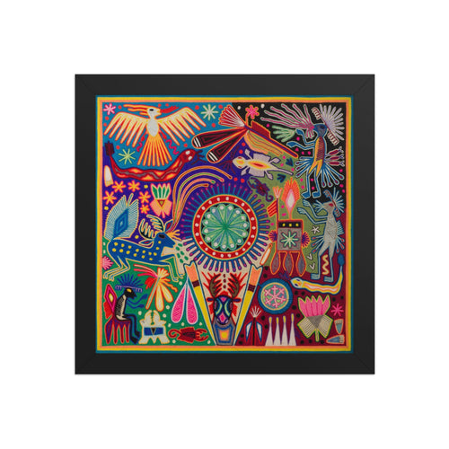 Huichol Yarn Painting Print • L - 085 - Huichol Arts