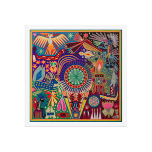 Huichol Yarn Painting Print • L - 085 - Huichol Arts