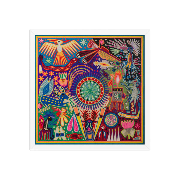 Huichol Yarn Painting Print • L - 085 - Huichol Arts