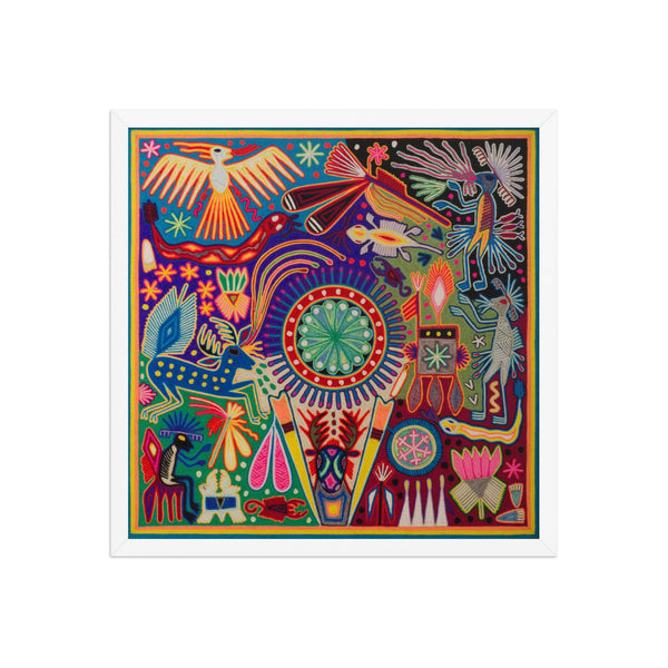 Huichol Yarn Painting Print • L - 085 - Huichol Arts