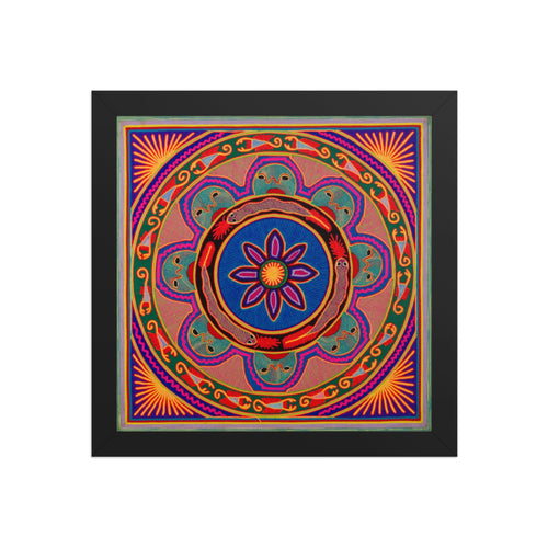 Huichol Yarn Painting Print • L - 086 - Huichol Arts
