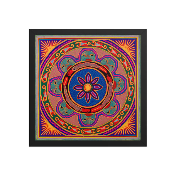 Huichol Yarn Painting Print • L - 086 - Huichol Arts