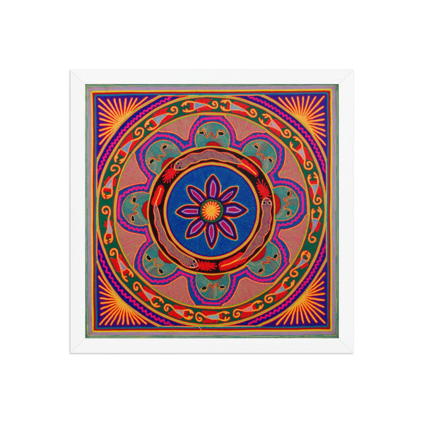 Huichol Yarn Painting Print • L - 086 - Huichol Arts