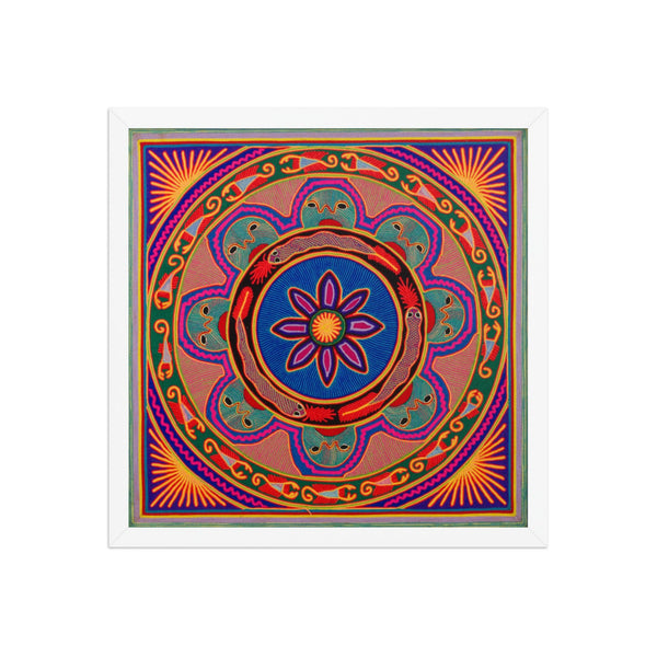 Huichol Yarn Painting Print • L - 086 - Huichol Arts