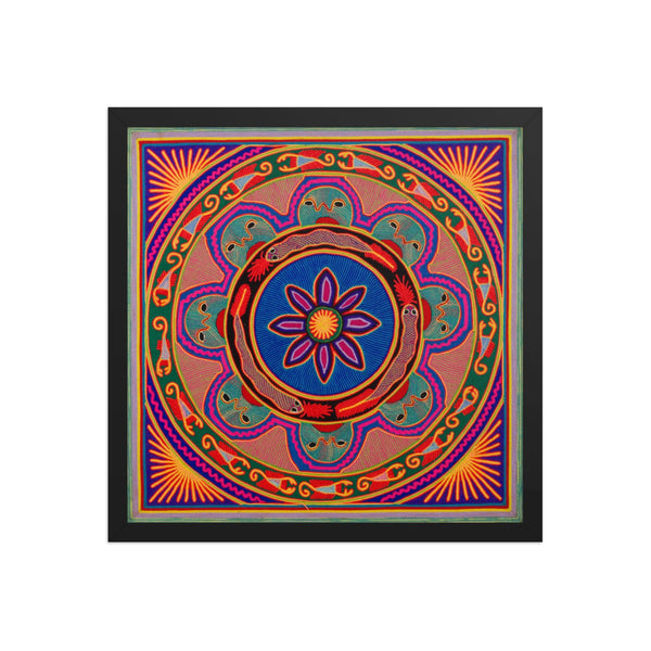 Huichol Yarn Painting Print • L - 086 - Huichol Arts