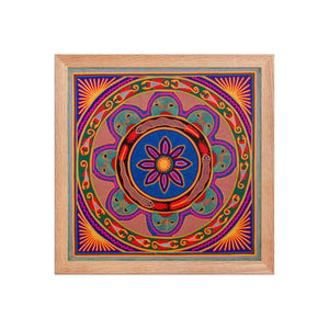 Huichol Yarn Painting Print • L - 086 - Huichol Arts