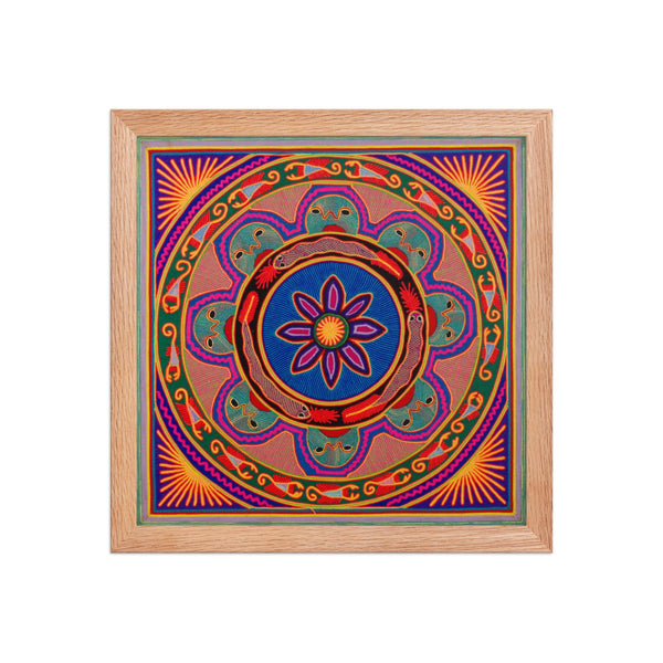 Huichol Yarn Painting Print • L - 086 - Huichol Arts