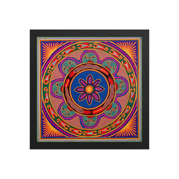 Huichol Yarn Painting Print • L - 086 - Huichol Arts