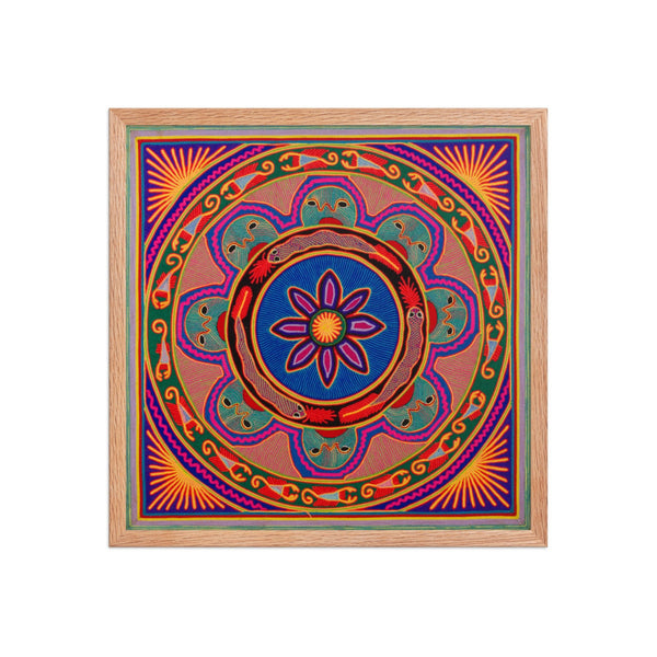 Huichol Yarn Painting Print • L - 086 - Huichol Arts