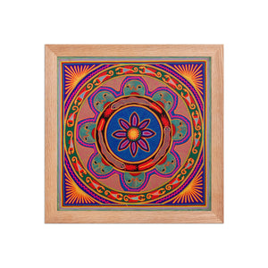 Huichol Yarn Painting Print • L - 086 - Huichol Arts