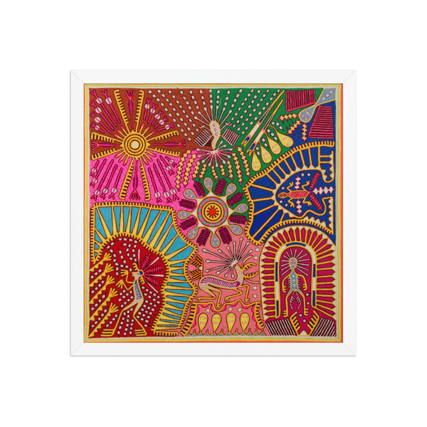 Huichol Yarn Painting Print • L - 087 - Huichol Arts