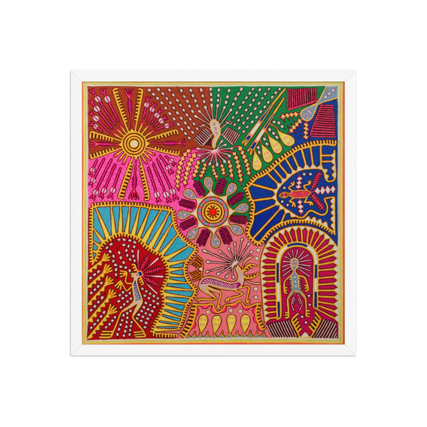 Huichol Yarn Painting Print • L - 087 - Huichol Arts
