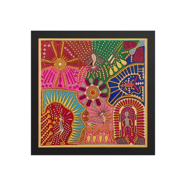 Huichol Yarn Painting Print • L - 087 - Huichol Arts