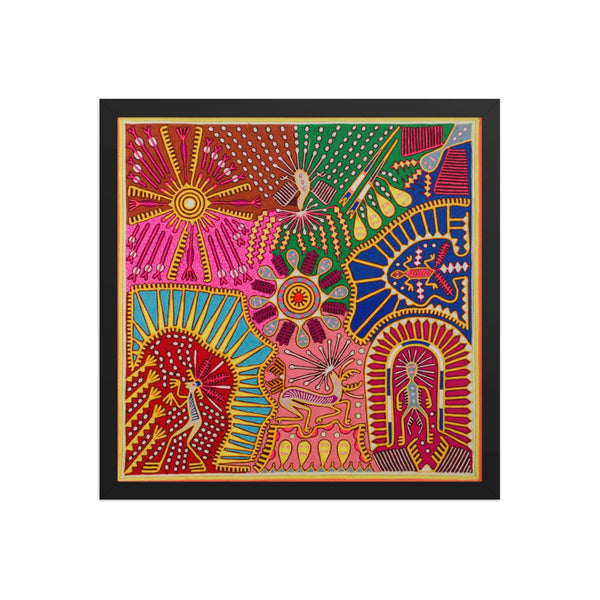 Huichol Yarn Painting Print • L - 087 - Huichol Arts
