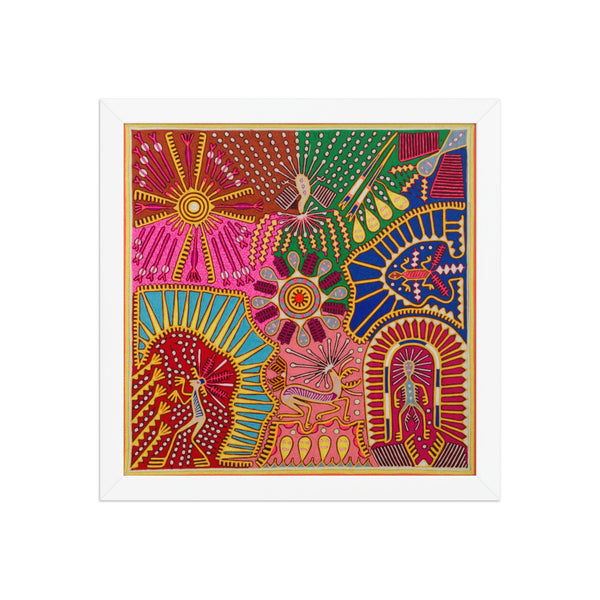 Huichol Yarn Painting Print • L - 087 - Huichol Arts