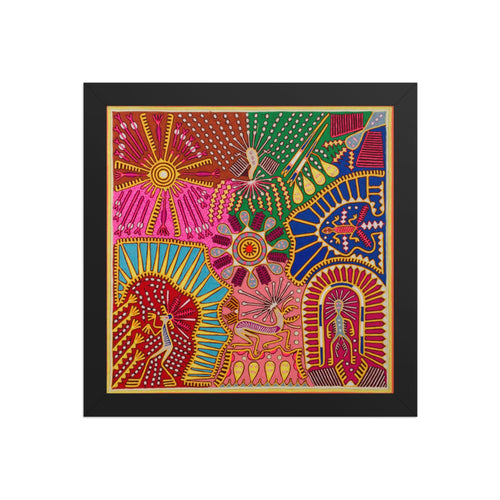 Huichol Yarn Painting Print • L - 087 - Huichol Arts