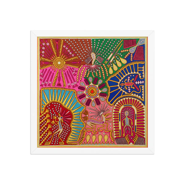 Huichol Yarn Painting Print • L - 087 - Huichol Arts
