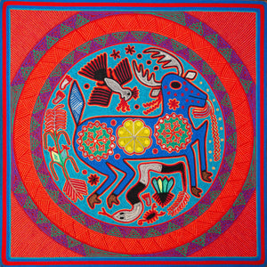 Huichol Yarn Painting Print • L - 088 - Huichol Arts