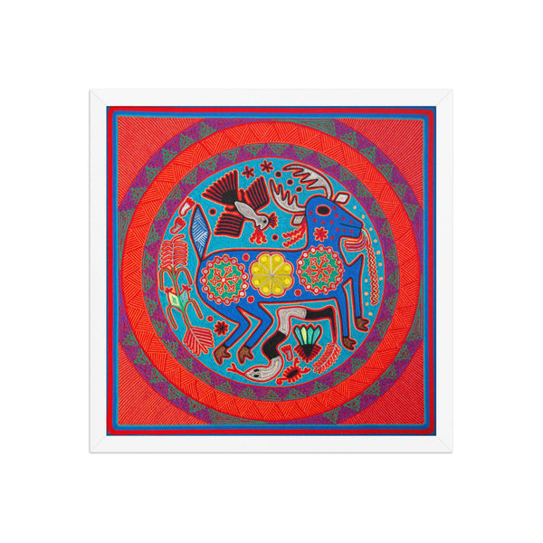 Huichol Yarn Painting Print • L - 088 - Huichol Arts