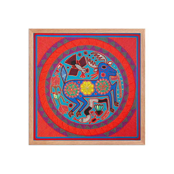 Huichol Yarn Painting Print • L - 088 - Huichol Arts