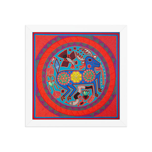 Huichol Yarn Painting Print • L - 088 - Huichol Arts
