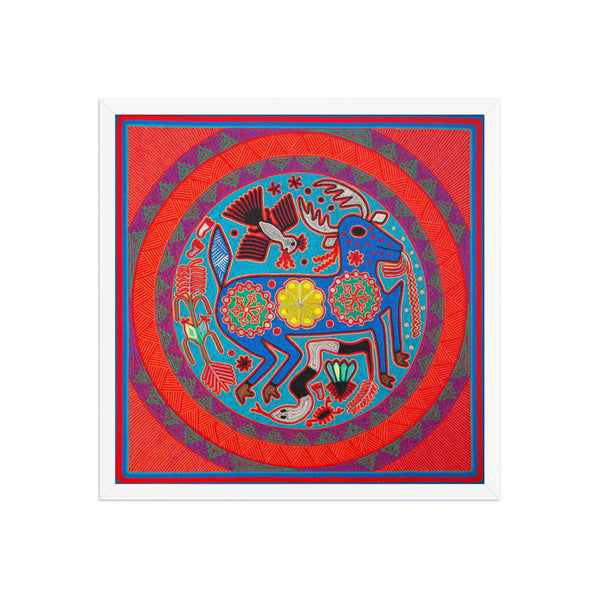 Huichol Yarn Painting Print • L - 088 - Huichol Arts