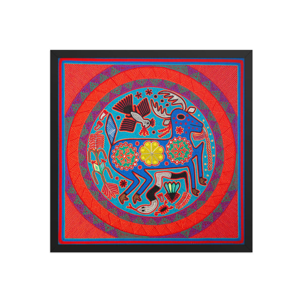 Huichol Yarn Painting Print • L - 088 - Huichol Arts