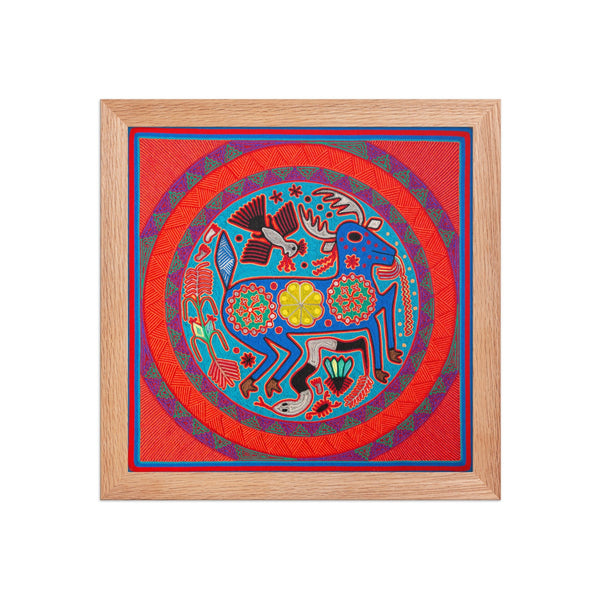 Huichol Yarn Painting Print • L - 088 - Huichol Arts