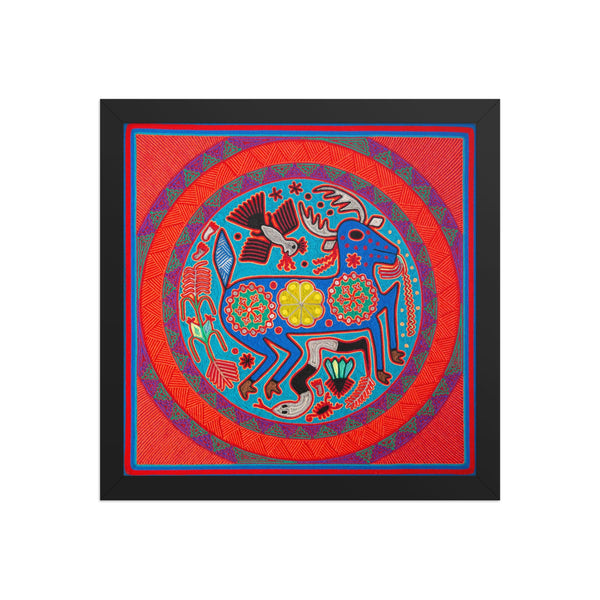 Huichol Yarn Painting Print • L - 088 - Huichol Arts