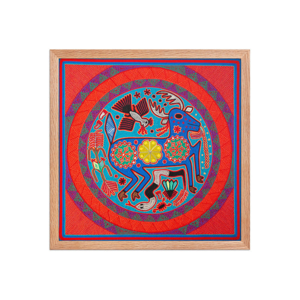 Huichol Yarn Painting Print • L - 088 - Huichol Arts