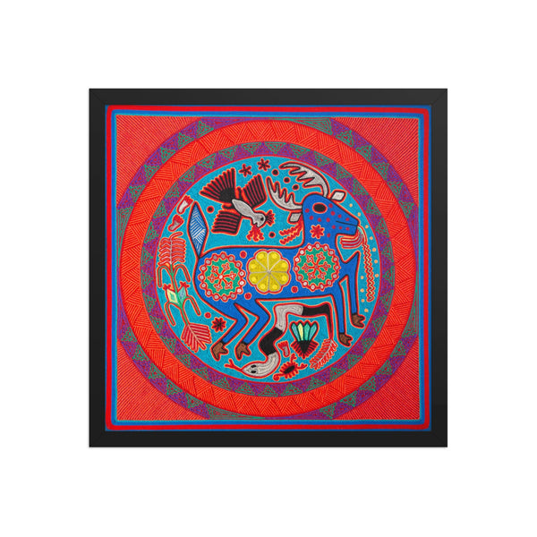 Huichol Yarn Painting Print • L - 088 - Huichol Arts