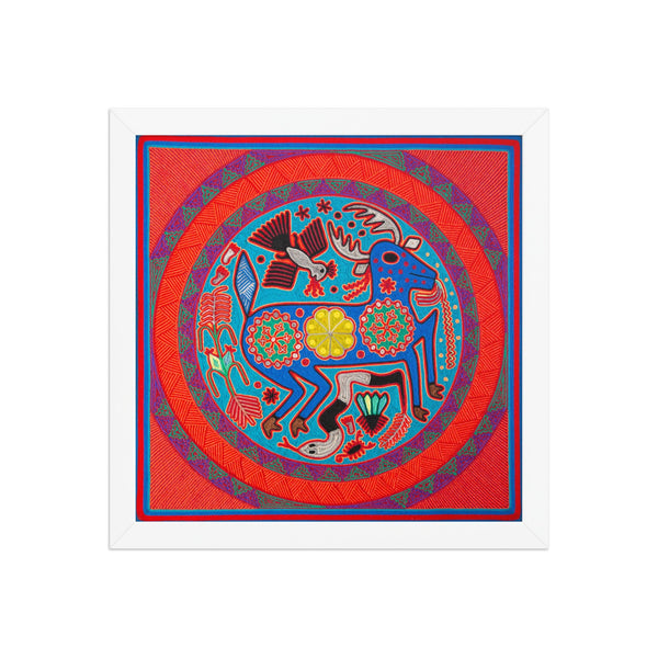 Huichol Yarn Painting Print • L - 088 - Huichol Arts